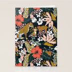Animal print dark jungle Stationery Card Gallery Image 2