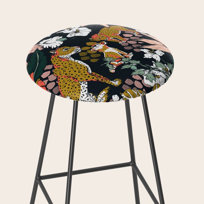 Animal print dark jungle Stool Gallery Image 2