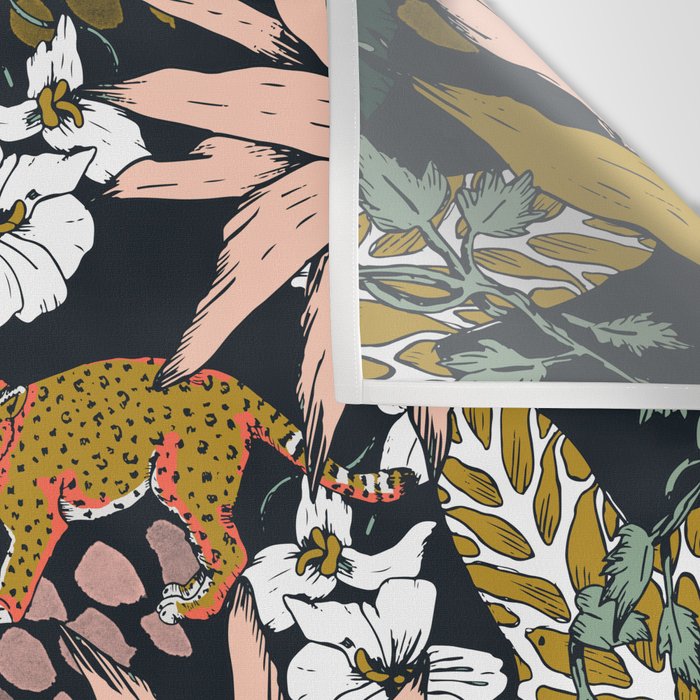 Animal print dark jungle Wall Tapestry Gallery Image 3