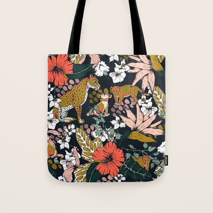 Animal print dark jungle Tote Bag Gallery Image 1