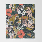 Animal print dark jungle Throw Blanket Gallery Image 2