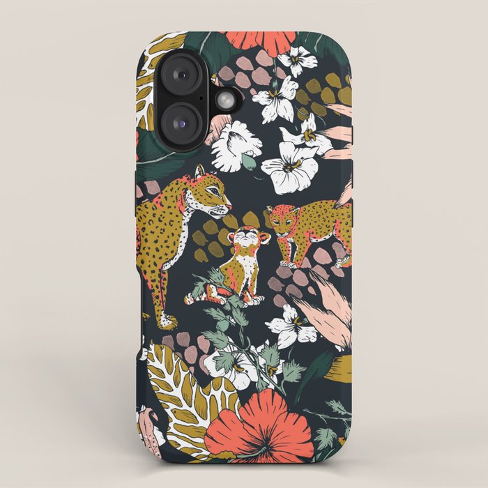 Animal print dark jungle iPhone Case Gallery Image 1