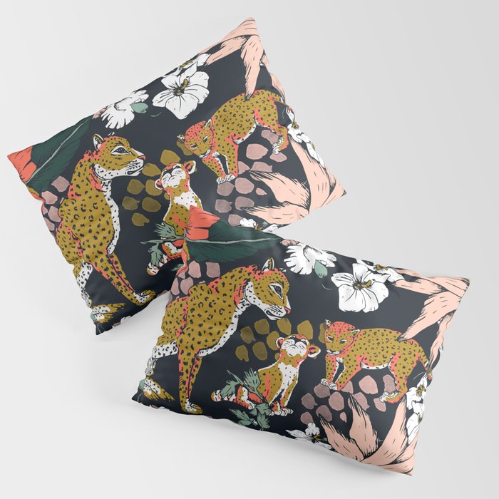 Animal print dark jungle Pillow Sham Gallery Image 1