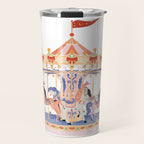 Whimsical Vintage Carousel Ride Travel Mug Gallery Image 1