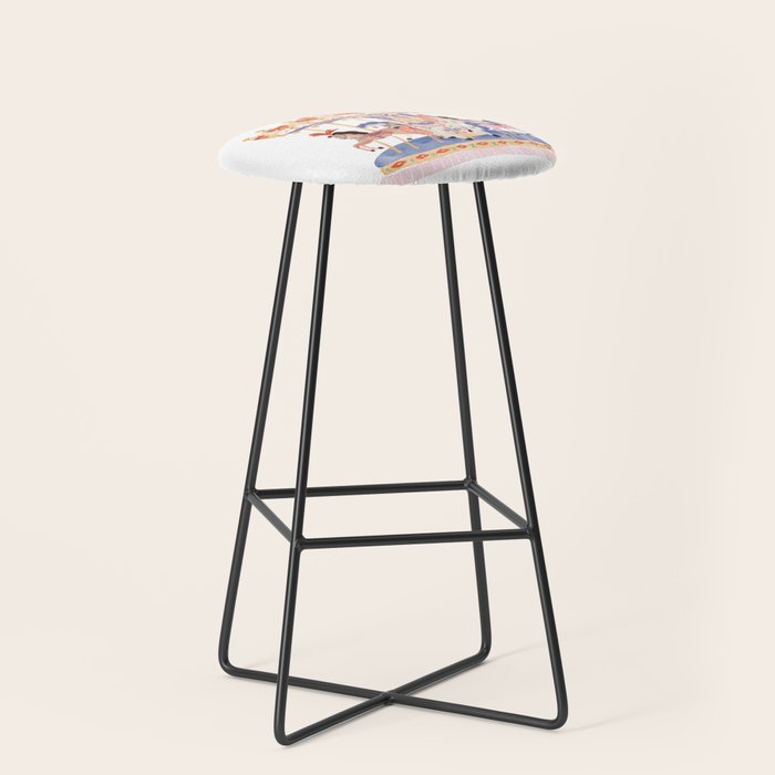 Whimsical Vintage Carousel Ride Stool Gallery Image 1