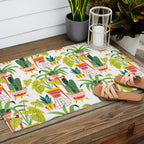 Happy Plants Happy Home Outdoor Rug Gallery Image 2