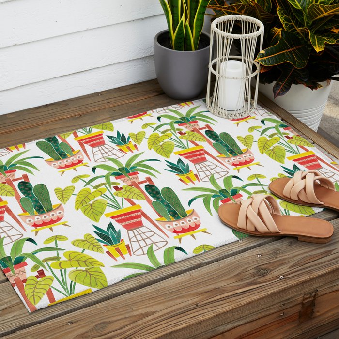 Happy Plants Happy Home Outdoor Rug Gallery Image 2