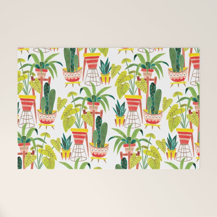 Happy Plants Happy Home Welcome Mat Gallery Image 1