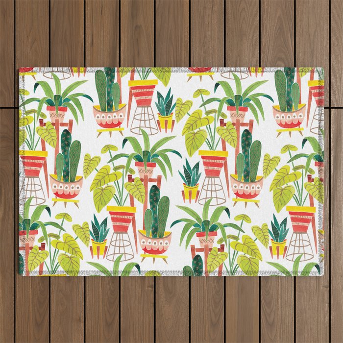 Happy Plants Happy Home Outdoor Rug Gallery Image 1