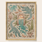 Paradise Panthalassa | Natural History Fantasy Art Serving Tray Gallery Image 1