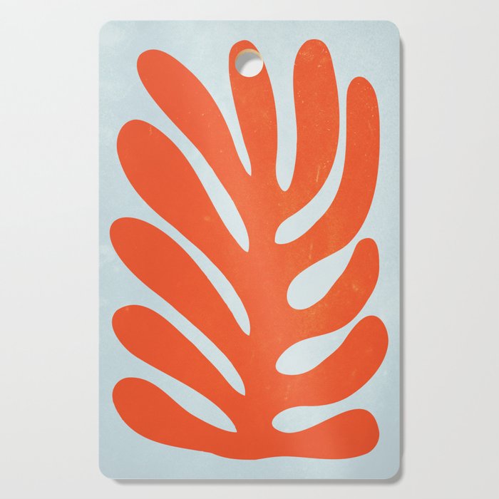Fire Red: Wild Leaf | Matisse Foliage Paper Cutouts 01 Cutting Board Gallery Image 1