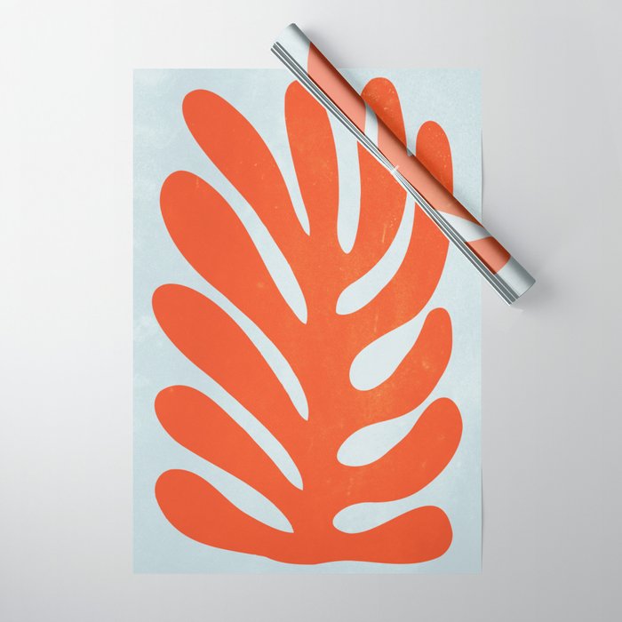Fire Red: Wild Leaf | Matisse Foliage Paper Cutouts 01 Wrapping Paper Gallery Image 1