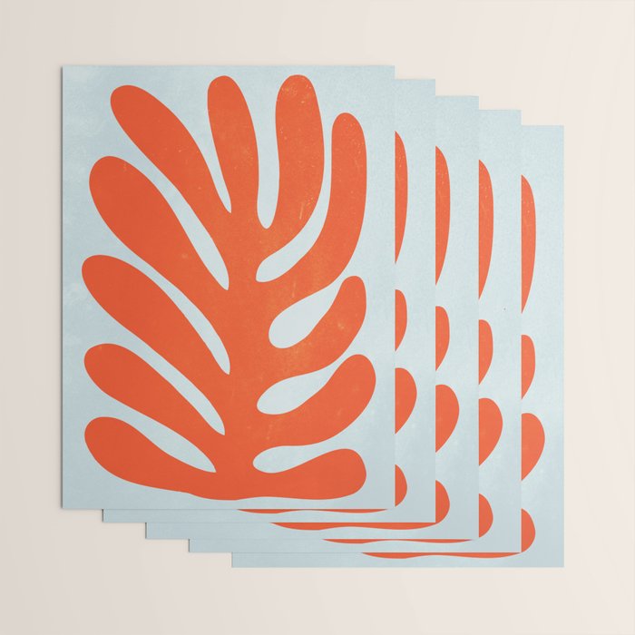Fire Red: Wild Leaf | Matisse Foliage Paper Cutouts 01 Wrapping Paper Gallery Image 3
