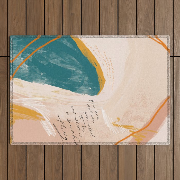 "Transformation: You Are Not Who You Used To Be, And That Is A Beautiful Thing." Outdoor Rug Gallery Image 1