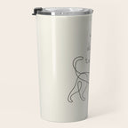 Un Deux Trois Cat / Minimalist Line Drawing Travel Mug Gallery Image 3