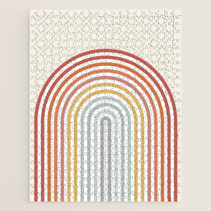 Minimalist colorful rainbow lines  Jigsaw Puzzle Gallery Image 1
