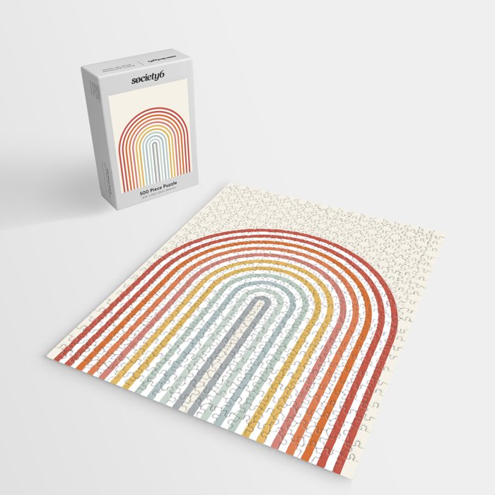 Minimalist colorful rainbow lines  Jigsaw Puzzle Gallery Image 2