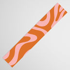 Liquid Candy Retro Swirl Abstract Pattern in Orange and Pink Table Runner Gallery Image 3