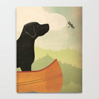Black Lab Labrador Retriever Dog Canoe Ride Notebook Gallery Image 4