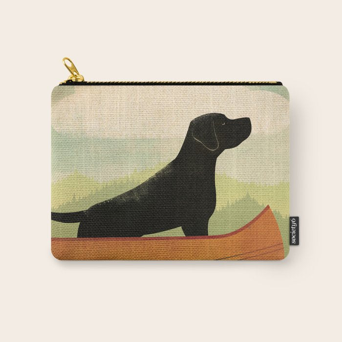 Black Lab Labrador Retriever Dog Canoe Ride Carry All Pouch Gallery Image 1