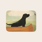 Black Lab Labrador Retriever Dog Canoe Ride Bath Mat Gallery Image 1