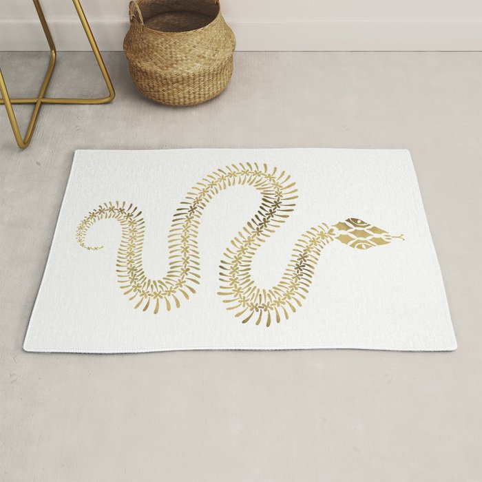 Snake Skeleton - Gold Rug Gallery Image 1