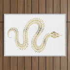 Snake Skeleton - Gold Outdoor Rug Gallery Image 1