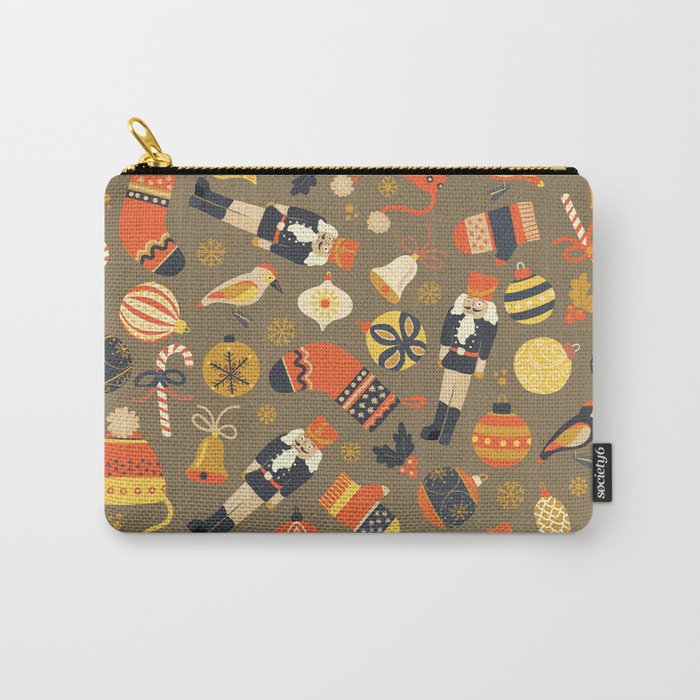 Christmas Vintage Ornaments Carry All Pouch Gallery Image 1