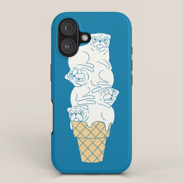 Pug Ice Cream iPhone Case Gallery Image 1