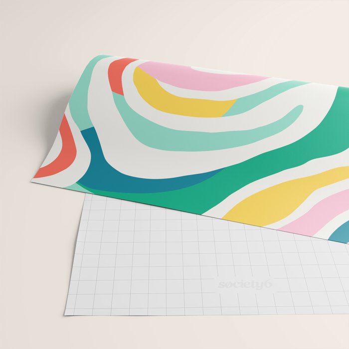 Colorful abstract stripe line art pattern Wrapping Paper Gallery Image 2