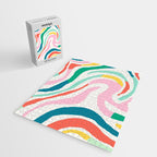 Colorful abstract stripe line art pattern Jigsaw Puzzle Gallery Image 2