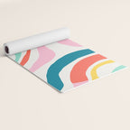 Colorful abstract stripe line art pattern Yoga Mat Gallery Image 2