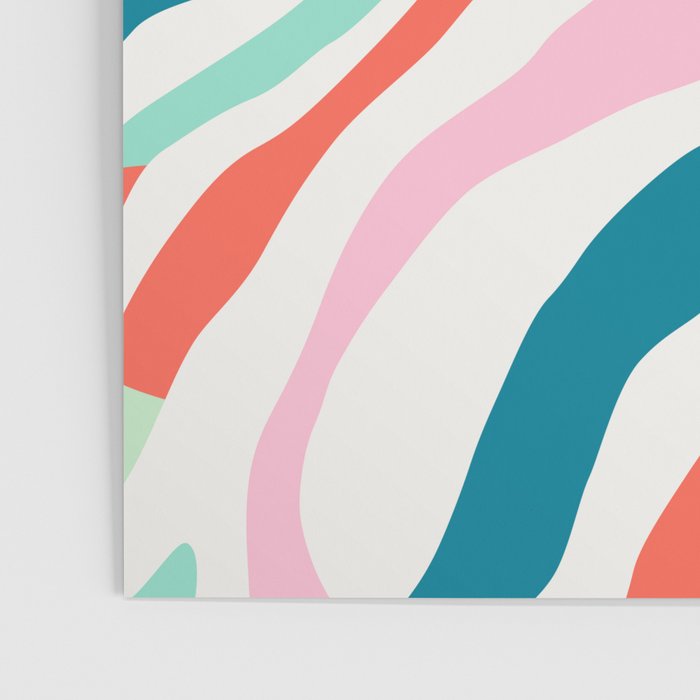 Colorful abstract stripe line art pattern Poster Gallery Image 3