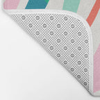 Colorful abstract stripe line art pattern Bath Mat Gallery Image 2