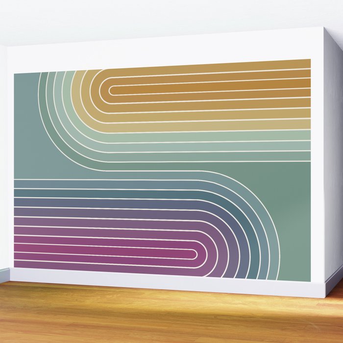 Gradient Curvature XI Wall Mural Gallery Image 2