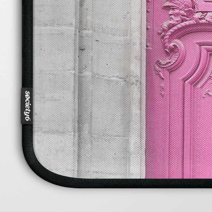 Pink Paris Door - Travel Photography, Building in Paris Laptop Sleeve Gallery Image 3