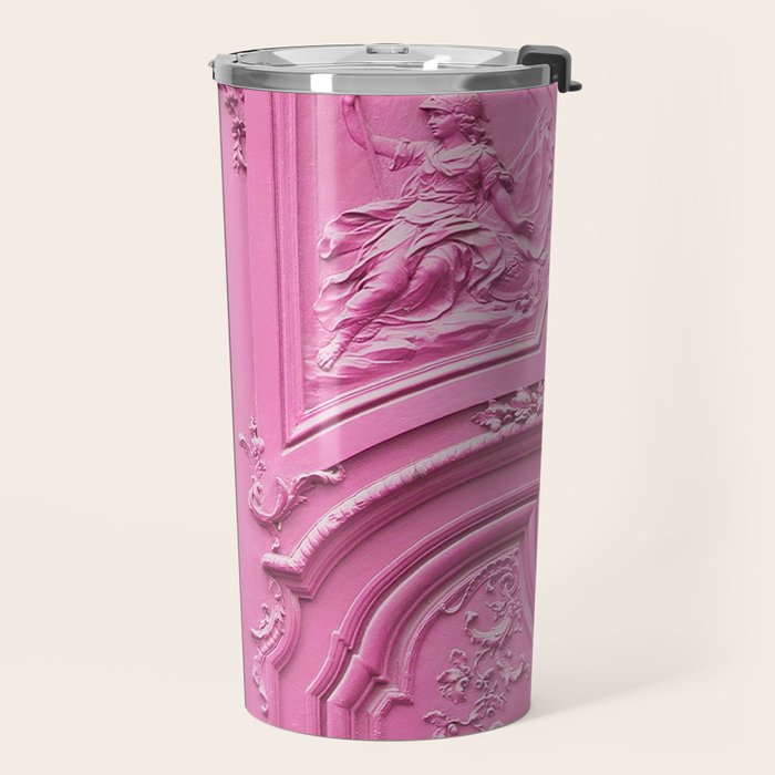 Pink Paris Door - Travel Photography, Building in Paris Travel Mug Gallery Image 2