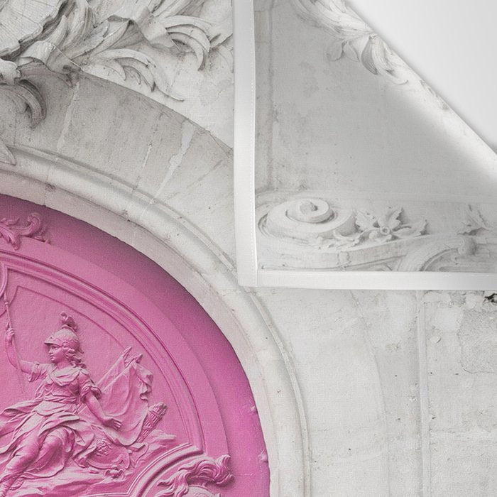 Pink Paris Door - Travel Photography, Building in Paris Wall Tapestry Gallery Image 3