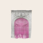 Pink Paris Door - Travel Photography, Building in Paris Wall Hanging Gallery Image 1