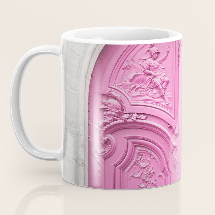 Pink Paris Door - Travel Photography, Building in Paris Coffee Mug Gallery Image 3