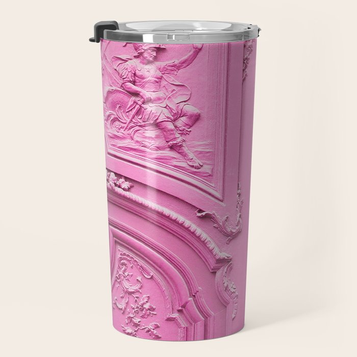 Pink Paris Door - Travel Photography, Building in Paris Travel Mug Gallery Image 3