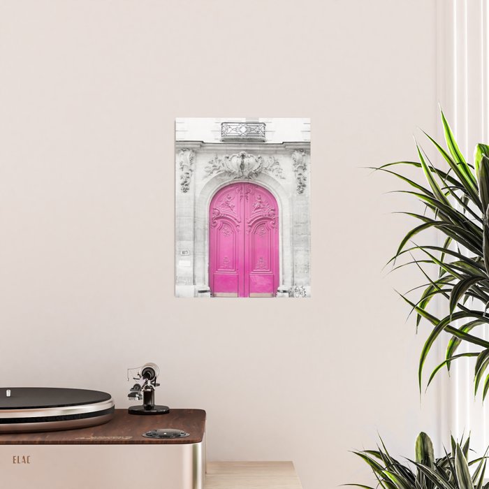 Pink Paris Door - Travel Photography, Building in Paris Poster Gallery Image 2