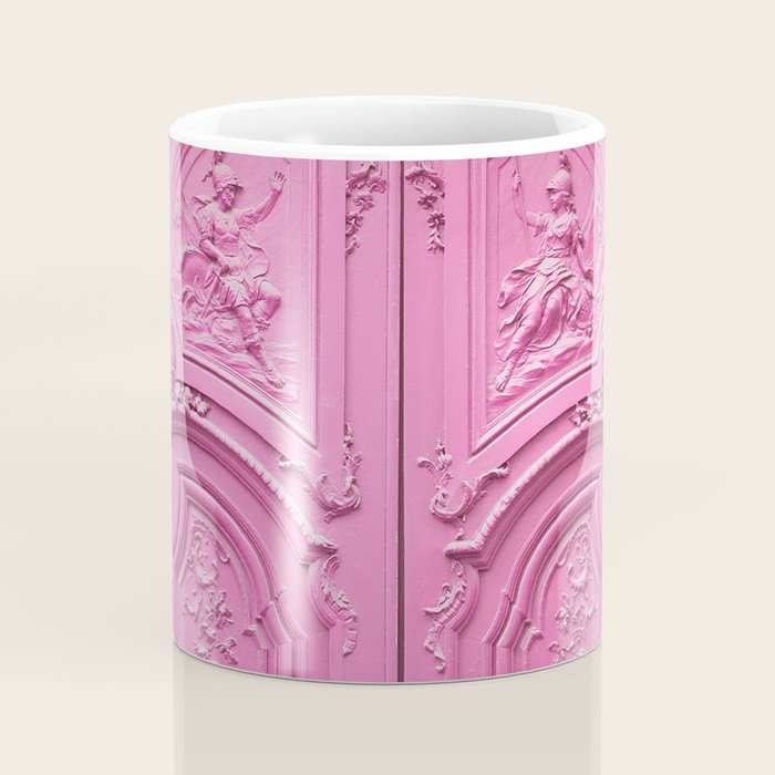 Pink Paris Door - Travel Photography, Building in Paris Coffee Mug Gallery Image 4