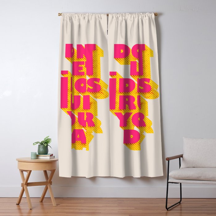 Don't let idiots ruin your day - typography Window Curtain Gallery Image 5