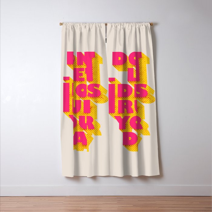 Don't let idiots ruin your day - typography Window Curtain Gallery Image 3
