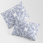 Leaves indigo fantasy tiled 4 Pillow Sham Gallery Image 3