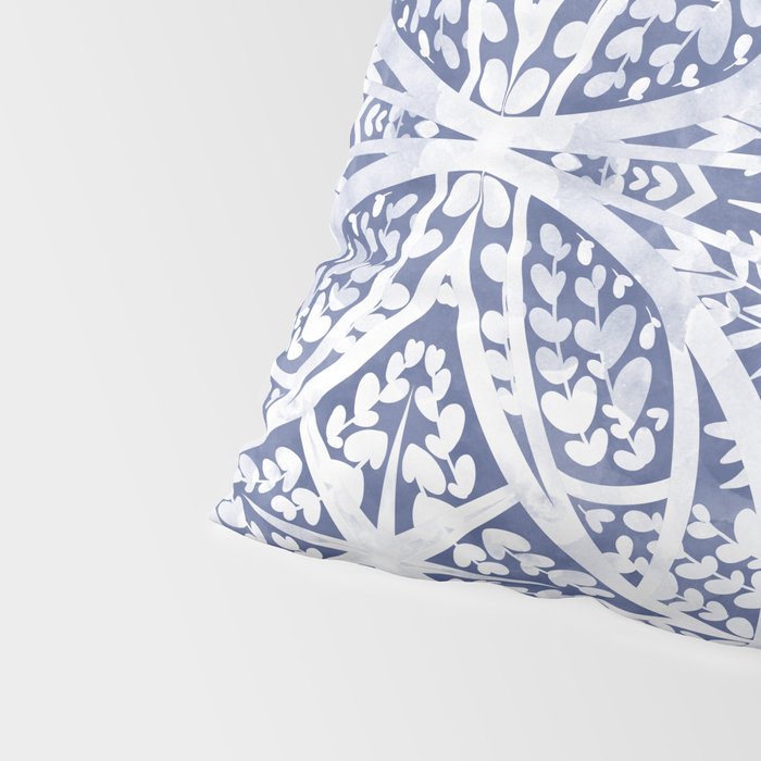 Leaves indigo fantasy tiled 4 Pillow Sham Gallery Image 4
