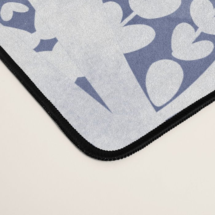 Leaves indigo fantasy tiled 4 Desk Mat Gallery Image 4