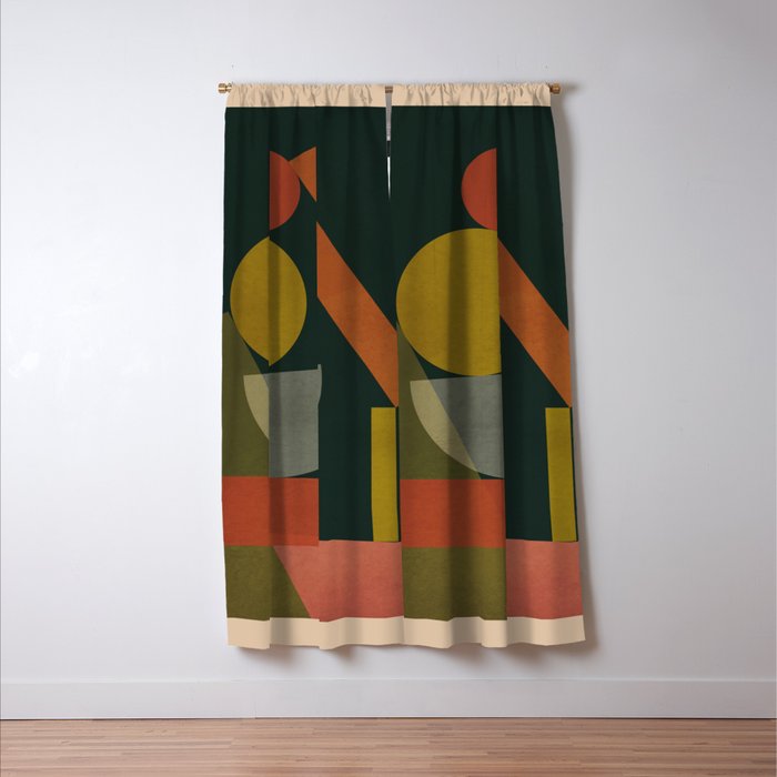 Geometric Shapes 243 Window Curtain Gallery Image 3
