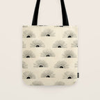 Sunrise - black and cream Tote Bag Gallery Image 1